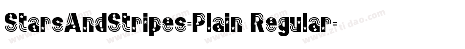 StarsAndStripes-Plain Regular字体转换